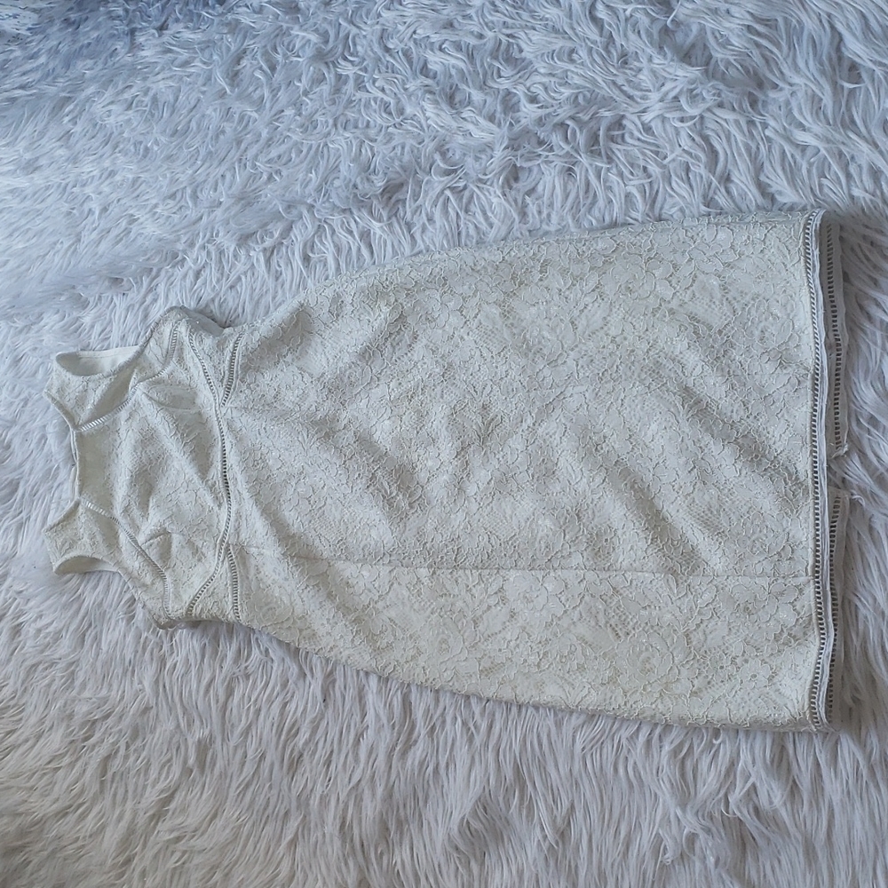 Topshop off-white lacy dress